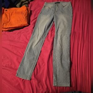 Calvin Klein Jeans Blue and White Striped Skinny Jeans